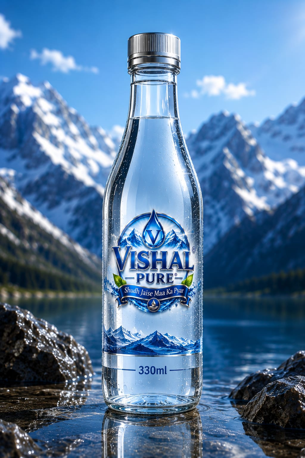 Vishal Pure 330ml premium glass bottle